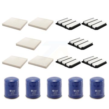 5x Air + 5x Cabin + 5x Engine Oil Filter (15 Total) Kit For Nissan TITAN KFM-102712