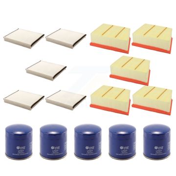 5x Air + 5x Cabin + 5x Engine Oil Filter (15 Total) Kit For 2018-2019 Ford EcoSport 1.0L KFM-102735