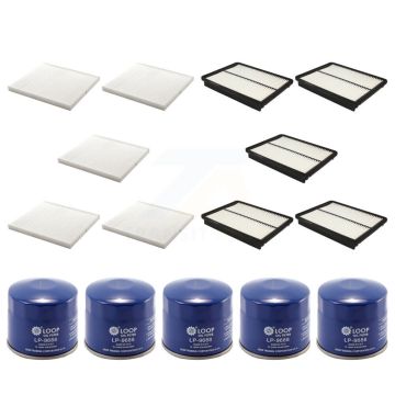 5x Air + 5x Cabin + 5x Engine Oil Filter (15 Total) Kit For 13-16 Hyundai Santa Fe Sport KFM-102810
