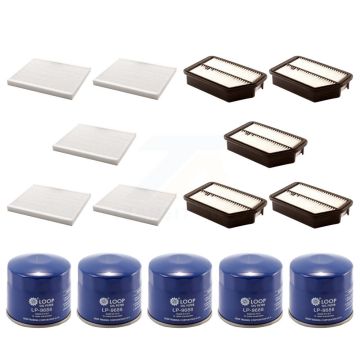 5x Air + 5x Cabin + 5x Engine Oil Filter (15 Total) Kit For Hyundai Elantra Kia Forte GT KFM-102813