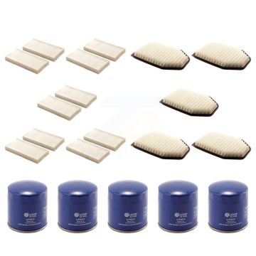 5x Air + 5x Cabin + 5x Engine Oil Filter (15 Total) Kit For 2011 Jeep Wrangler 3.8L KFM-102821