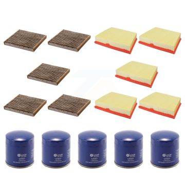 5x Air + 5x Cabin + 5x Engine Oil Filter (15 Total) Kit For 17 Jaguar XE To VIN HCP13248 KFM-102831