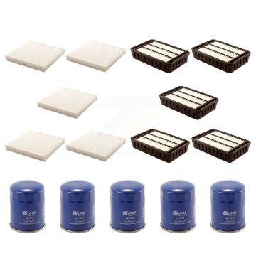 5x Air + 5x Cabin + 5x Engine Oil Filter (15 Total) Kit For Mitsubishi Lancer Outlander KFM-102889