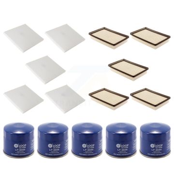 5x Air + 5x Cabin + 5x Engine Oil Filter (15 Total) Kit For Kia Spectra Spectra5 KFM-102906