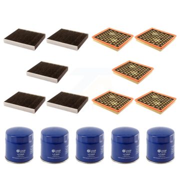 5x Air + 5x Cabin + 5x Engine Oil Filter (15 Total) Kit For 2010 Buick LaCrosse Allure KFM-102917