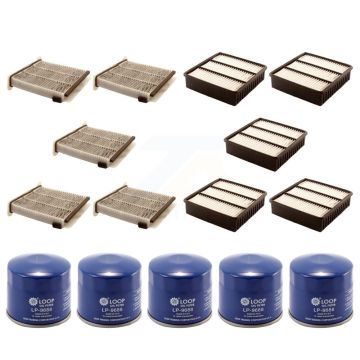 5x Air + 5x Cabin + 5x Engine Oil Filter (15 Total) Kit For Mitsubishi Lancer Outlander KFM-102933