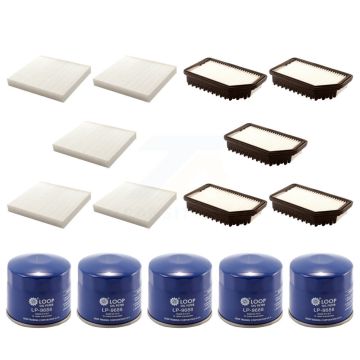 5x Air + 5x Cabin + 5x Engine Oil Filter (15 Total) Kit For 2012-2013 Kia Soul KFM-102952