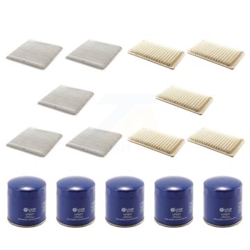 5x Air + 5x Cabin + 5x Engine Oil Filter (15 Total) Kit For Toyota Sienna LE CE with 3.3L KFM-102967