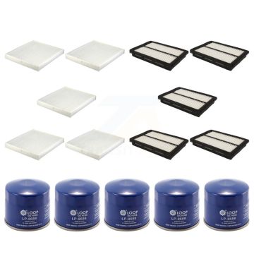 5x Air + 5x Cabin + 5x Engine Oil Filter (15 Total) Kit For Hyundai Sonata Kia Optima KFM-102975