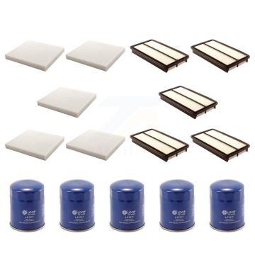 5x Air + 5x Cabin + 5x Engine Oil Filter (15 Total) Kit For Honda Odyssey Pilot Acura MDX KFM-103037