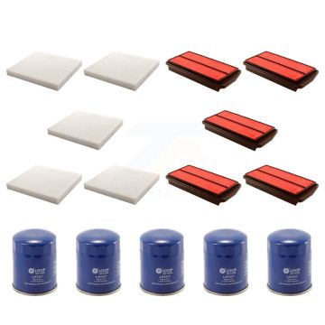 5x Air + 5x Cabin + 5x Engine Oil Filter (15 Total) Kit For 2007-2012 Acura RDX KFM-103038
