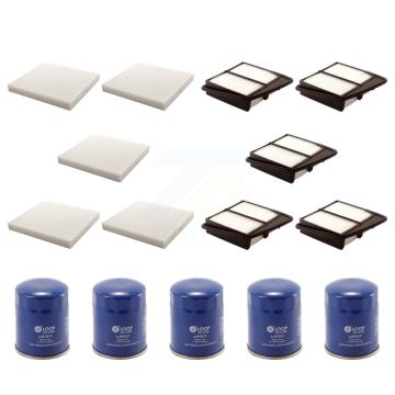 5x Air + 5x Cabin + 5x Engine Oil Filter (15 Total) Kit For Acura TSX KFM-103039