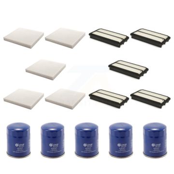 5x Air + 5x Cabin + 5x Engine Oil Filter (15 Total) Kit For Honda Pilot Acura MDX KFM-103051