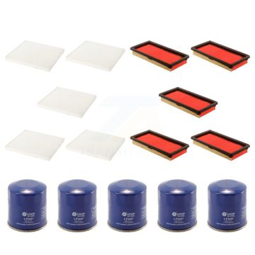 5x Air + 5x Cabin + 5x Engine Oil Filter (15 Total) Kit For Nissan Micra Versa Note KFM-103074