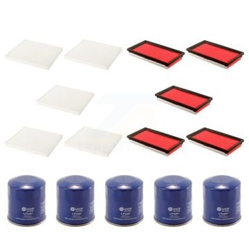 5x Air + 5x Cabin + 5x Engine Oil Filter (15 Total) Kit For Nissan Versa NV200 Chevrolet KFM-103075