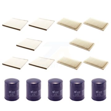 5x Air + 5x Cabin + 5x Engine Oil Filter (15 Total) Kit For Toyota Camry Solara 2.4L KFM-103077