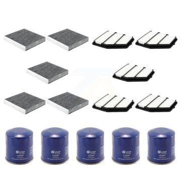 5x Air + 5x Cabin + 5x Engine Oil Filter (15 Total) Kit For 2019-2023 Nissan Altima 2.5L KFM-103129