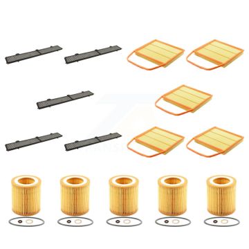 5x Air + 5x Cabin + 5x Engine Cartridge Oil Filter (15 Total) Kit For BMW 335i xDrive 1 M KFM-103146