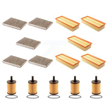 5x Air + 5x Cabin + 5x Engine Cartridge Oil Filter (15 Total) Kit For Volkswagen Jetta KFM-103185