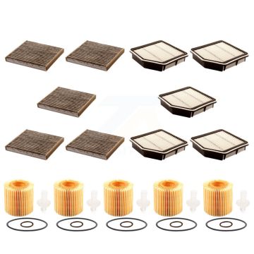 5x Air + 5x Cabin + 5x Engine Cartridge Oil Filter (15 Total) Kit For Lexus IS250 KFM-103225
