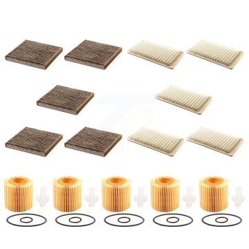 5x Air + 5x Cabin + 5x Engine Cartridge Oil Filter (15 Total) Kit For Toyota Highlander KFM-103229