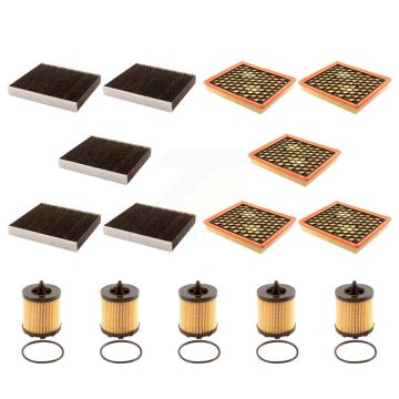 5x Air + 5x Cabin + 5x Engine Cartridge Oil Filter (15 Total) Kit For Buick LaCrosse Saab KFM-103234