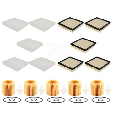 5x Air + 5x Cabin + 5x Engine Cartridge Oil Filter (15 Total) Kit For Toyota Camry Lexus KFM-103286