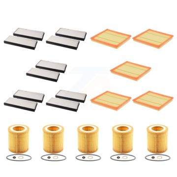 5x Air + 5x Cabin + 5x Engine Cartridge Oil Filter (15 Total) Kit For BMW X5 X3 535i GT KFM-103297