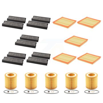 5x Air + 5x Cabin + 5x Engine Cartridge Oil Filter (15 Total) Kit For BMW X5 X6 KFM-103298