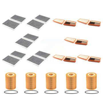5x Air + 5x Cabin + 5x Engine Cartridge Oil Filter (15 Total) Kit For Mercedes-Benz S350 KFM-103307