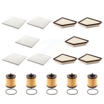 5x Air + 5x Cabin + 5x Engine Cartridge Oil Filter (15 Total) Kit For Chevrolet Equinox KFM-103315