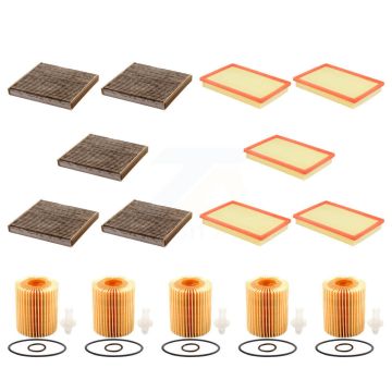 5x Air + 5x Cabin + 5x Engine Cartridge Oil Filter (15 Total) Kit For Lexus LS460 LS600h KFM-103331