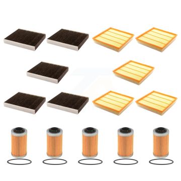 5x Air + 5x Cabin + 5x Engine Cartridge Oil Filter (15 Total) Kit For Cadillac SRX 2.8L KFM-103334