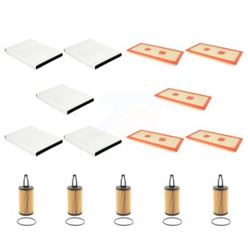 5x Air + 5x Cabin + 5x Engine Cartridge Oil Filter (15 Total) Kit For Mercedes-Benz ML350 KFM-103336