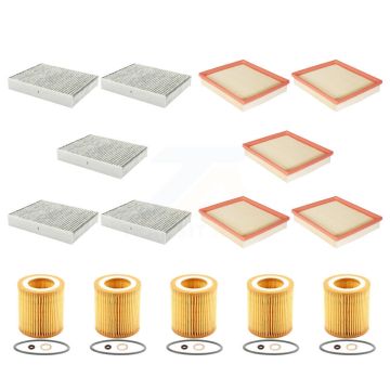 5x Air + 5x Cabin + 5x Engine Cartridge Oil Filter (15 Total) Kit For BMW 328i xDrive GT KFM-103350