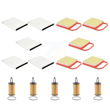 5x Air + 5x Cabin + 5x Engine Cartridge Oil Filter (15 Total) Kit For Mercedes-Benz C43 KFM-103394
