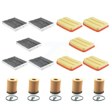 5x Air + 5x Cabin + 5x Engine Cartridge Oil Filter (15 Total) Kit For Mercedes-Benz A220 KFM-103402