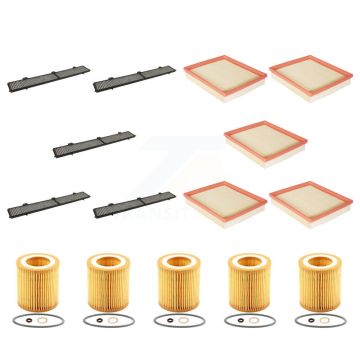 5x Air + 5x Cabin + 5x Engine Cartridge Oil Filter (15 Total) Kit For BMW 328i xDrive KFM-103407