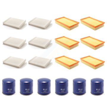 6x Air + 6x Cabin + 6x Engine Oil Filter (18 Total) Kit For Ford Fusion Mercury Milan KFM-103444