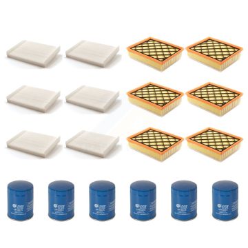 6x Air + 6x Cabin + 6x Engine Oil Filter (18 Total) Kit For 2013 Lincoln MKZ 3.7L KFM-103449