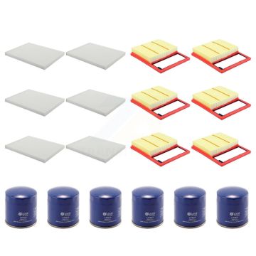 6x Air + 6x Cabin + 6x Engine Oil Filter (18 Total) Kit For Ford Fusion Lincoln MKZ SSV KFM-103451