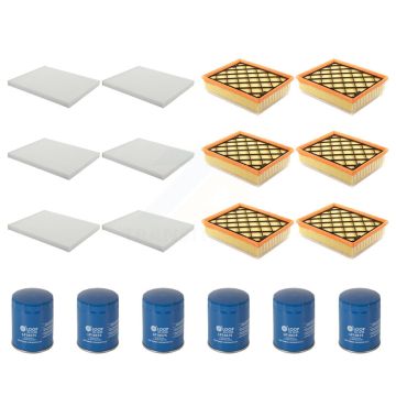 6x Air + 6x Cabin + 6x Engine Oil Filter (18 Total) Kit For Ford Edge Lincoln MKZ KFM-103454