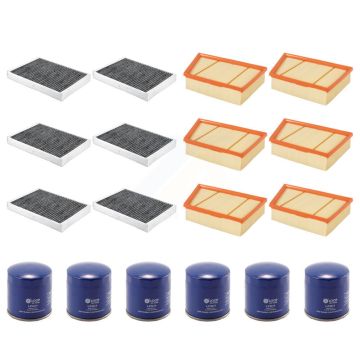 6x Air + 6x Cabin + 6x Engine Oil Filter (18 Total) Kit For Land Rover Range Evoque Sport KFM-103481