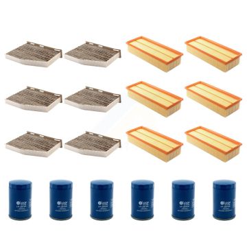 6x Air + 6x Cabin + 6x Engine Oil Filter (18 Total) Kit For Volkswagen Jetta KFM-103492