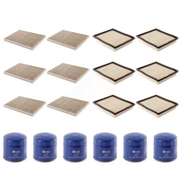 6x Air + 6x Cabin + 6x Engine Oil Filter (18 Total) Kit For Dodge Caravan Grand Chrysler KFM-103508