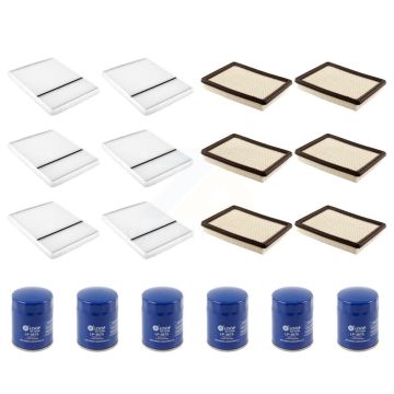 6x Air + 6x Cabin + 6x Engine Oil Filter (18 Total) Kit For 2000 Cadillac DeVille 4.6L KFM-103541