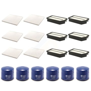 6x Air + 6x Cabin + 6x Engine Oil Filter (18 Total) Kit For Kia Sportage KFM-103566
