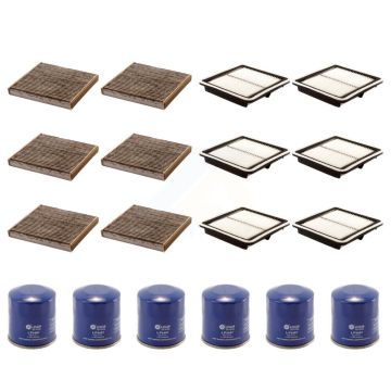 6x Air + 6x Cabin + 6x Engine Oil Filter (18 Total) Kit For Subaru Outback Legacy 2.5L KFM-103572