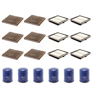6x Air + 6x Cabin + 6x Engine Oil Filter (18 Total) Kit For Subaru Outback Legacy KFM-103578