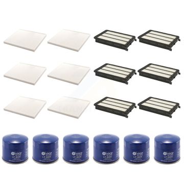 6x Air + 6x Cabin + 6x Engine Oil Filter (18 Total) Kit For Kia Sportage KFM-103593